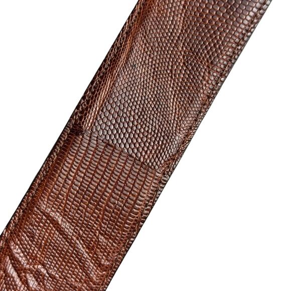 Polo Ralph Lauren Lizard Skin Leather Belt Brown Western Cowboy 29